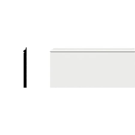 Ekena Millwork 8 1/2"H x 3/4"P x 96"L Combination Base Moulding, PVC MLD08X01X96COSWPV